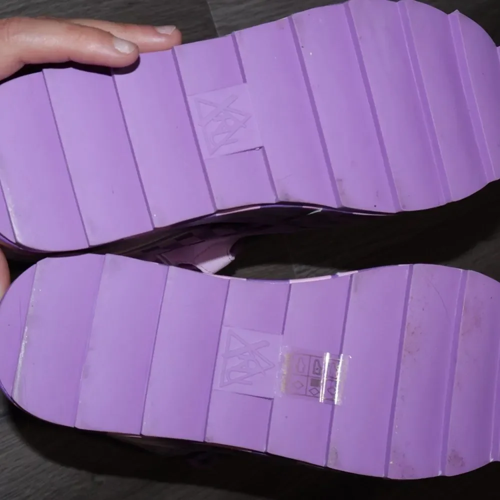 PINK/LAVENDER QOZMO CHECKERPLATFORM SNEAKERS womens 5 - Picture 10 of 12